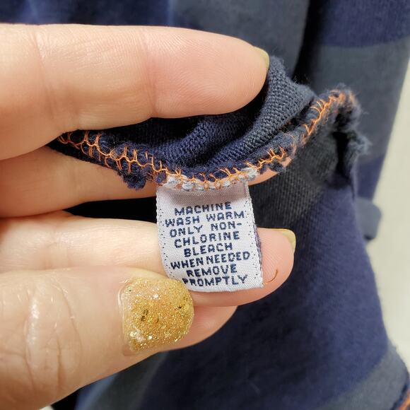 Vintage Polo by Ralph Lauren Shirt Men XXL Collared Long Sleeve Stripe Blue Grey - Picture 9 of 12